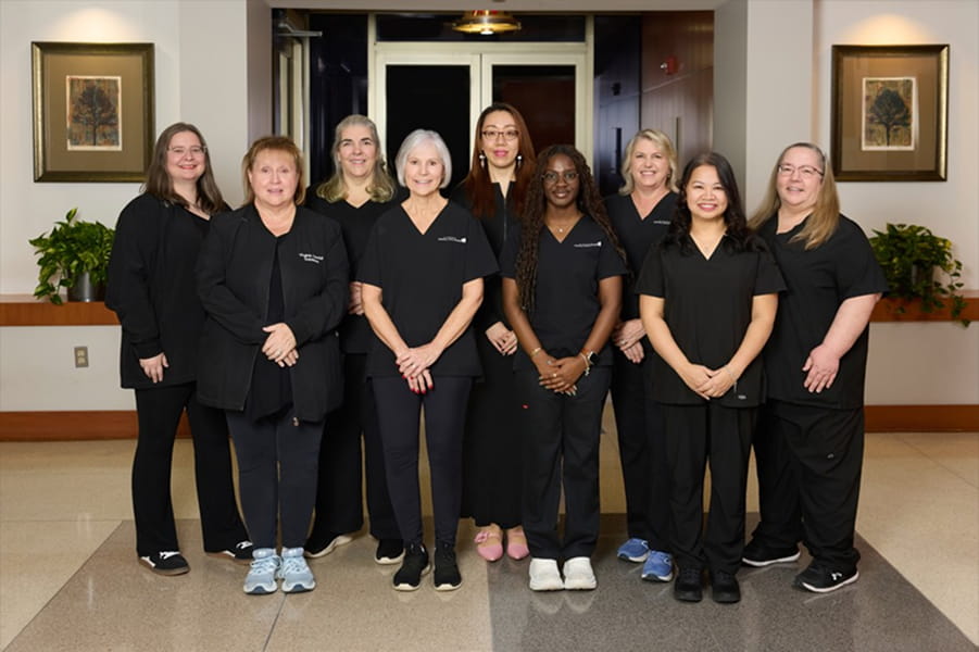 Our front desk team posing for a group photo